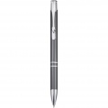 Moneta Druckkugelschreiber aus Aluminium (Blaue Tinte), Grau