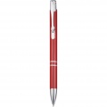 Moneta Druckkugelschreiber aus Aluminium (Blaue Tinte), Rot