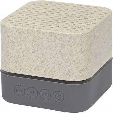 Logotrade Werbegeschenke das Foto: Aira Bluetooth®-Lautsprecher aus Weizenstroh