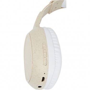 Logotrade Werbeartikel das Foto: Riff Weizenstroh-Bluetooth®-Kopfhörer mit Mikrofon