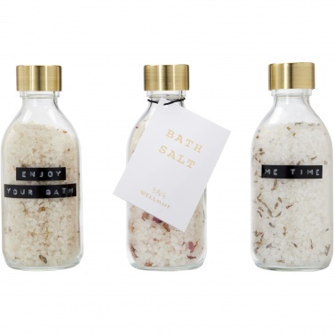 Logotrade Geschäftsgeschenke das Foto: Wellmark Just Relax 3-teiliges Badesalz-Set, 200 ml