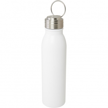 Logotrade Firmengeschenke das Foto: Harper 700 ml RCS-zertifizierte Sportflasche aus Edelstahl mit Metallschlaufe