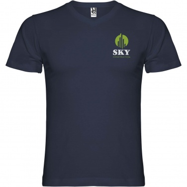 Logotrade Geschäftsgeschenke das Foto: Samoyedo T-Shirt mit V-Ausschnitt für Herren