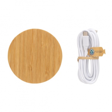Logotrade Geschäftsgeschenke das Foto: 15W Bambus Wireless Charger
