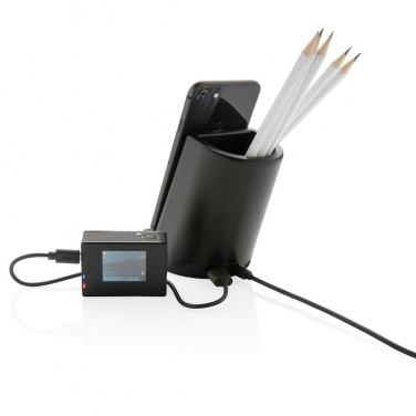 Logotrade werbemittel das Foto: Light Up Logo 5W Wireless Charging Stiftehalter