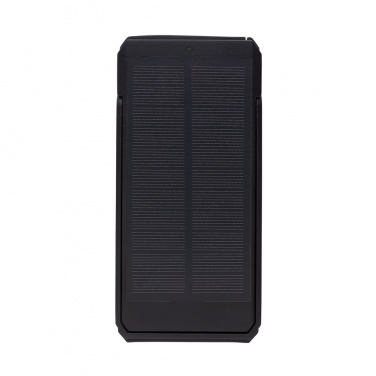 Logotrade Firmengeschenke das Foto: Skywave 10000mAh Solarpowerbank aus RCS recycelt. Kunststoff