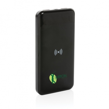Logotrade werbemittel das Foto: Wireless Powerbank aus RCS Standard recyceltem Kunststoff