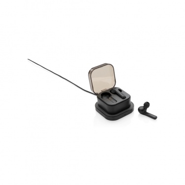 Logotrade Werbeartikel das Foto: TrueWireless Ohrhörer in kabelloser Ladebox