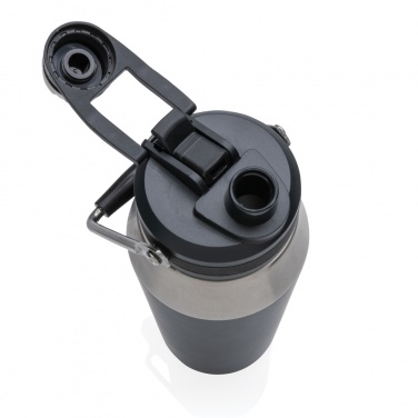 Logotrade werbemittel das Foto: 1L Vakuum StainlessSteel Flasche mit Dual-Deckel-Funktion