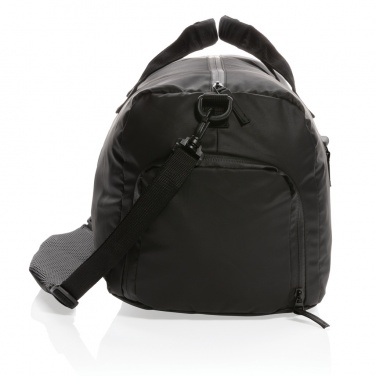 Logotrade Firmengeschenke das Foto: Fashion schwarze Wochenendtasche, PVC-frei