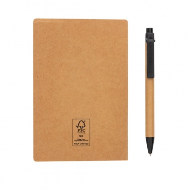 Logotrade Firmengeschenke das Foto: Haftnotizen im A6 Kraft-Booklet mit Stift