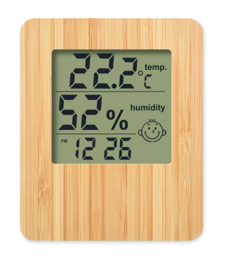 Logotrade werbemittel das Foto: Wetterstation Bambus