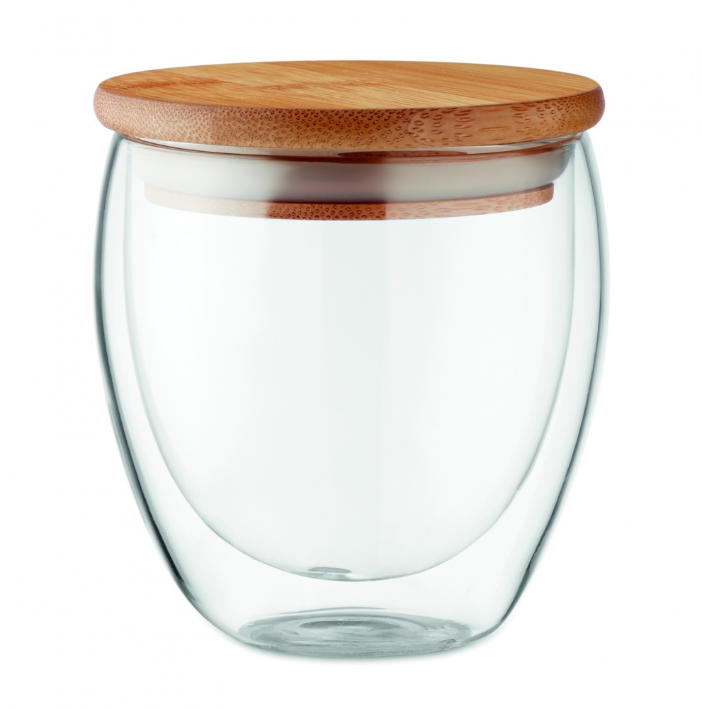 Logotrade Firmengeschenke das Foto: Doppelwandiges Glas 250 ml Hamburg
