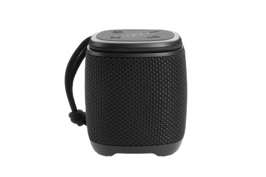 Logotrade Firmengeschenke das Foto: Bluetooth-Lautsprecher HERMON Schwarzwolf