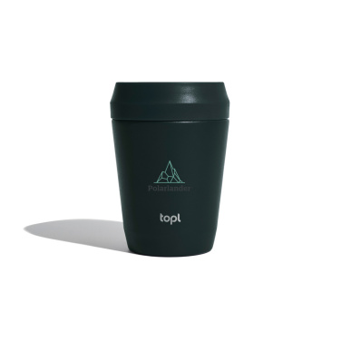 Logotrade Geschäftsgeschenke das Foto: Topl-Trinkbecher aus rec. Stahl mit 360-Grad-Deckel 236ml