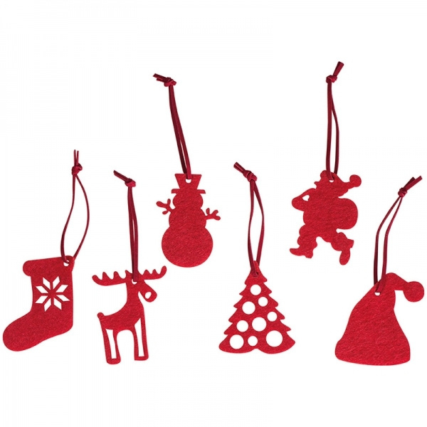 Logotrade Logogeschenke das Foto: 6-teiliger Christbaumschmuck FERGUS