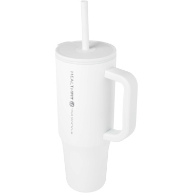 Logotrade Geschäftsgeschenke das Foto: Brady 900 ml RCS-zertifizierter Isolierbecher mit Silikon Trinkhalm
