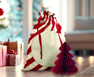 Logotrade Werbegeschenke das Foto: Beutel mit Kordelzug Xmas