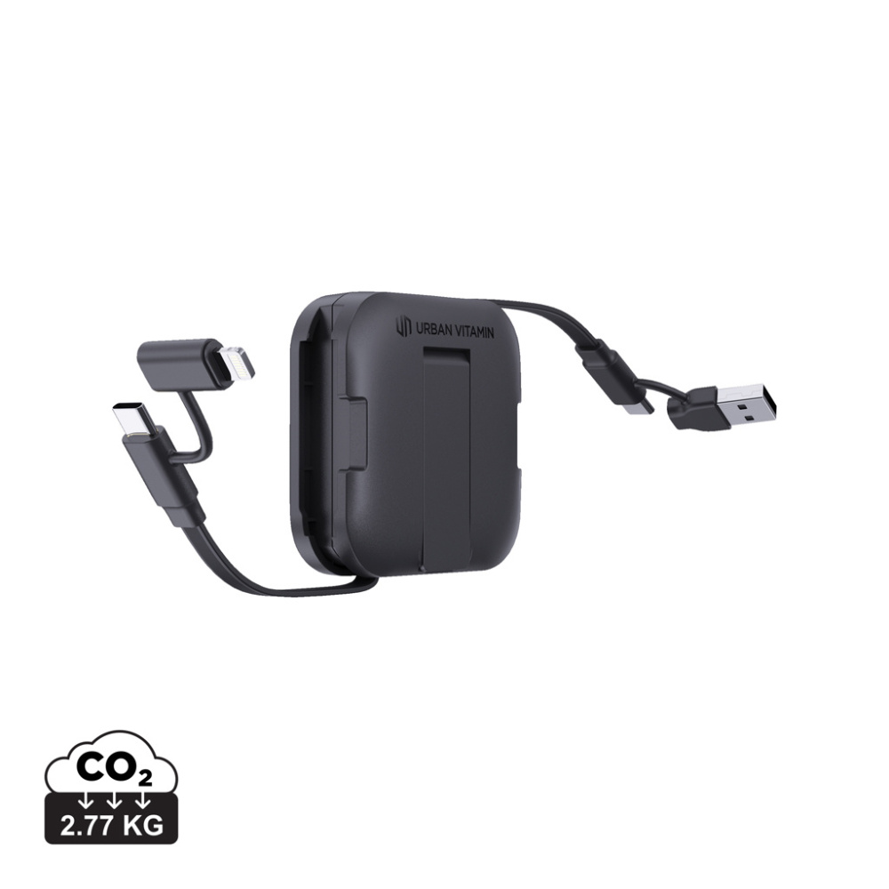 Logotrade Werbegeschenke das Foto: Urban Vitamin San Jose 100W-Halter mit einziehbarem Kabel