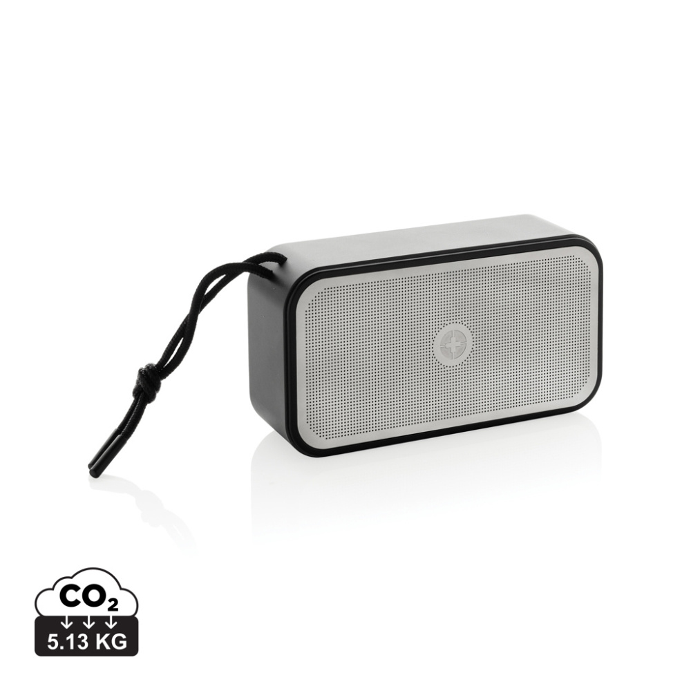 Logotrade Werbeartikel das Foto: Swiss Peak 10W Basslautsprecher aus recyceltem Aluminium