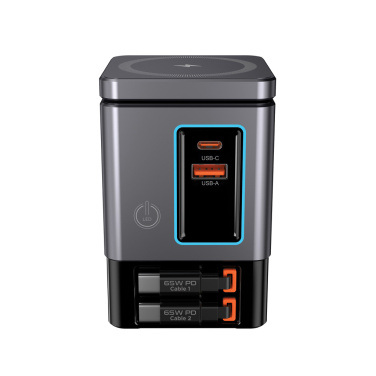 Logotrade Werbegeschenke das Foto: Urban Vitamin Sacramento 105W GaN Charger mit einz. Kabeln