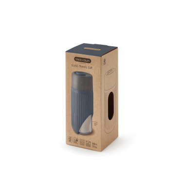 Logotrade Logogeschenke das Foto: Black+Blum Glas-Reisebecher 340ml