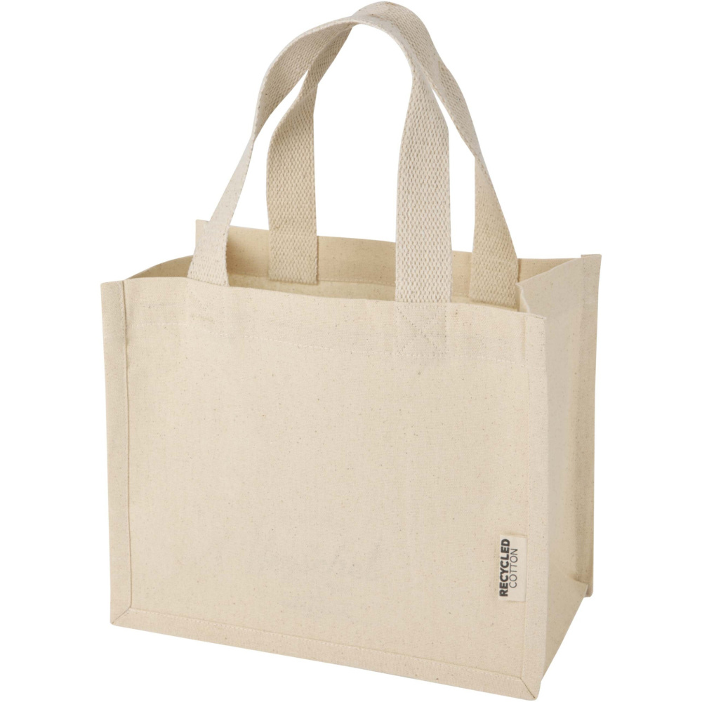 Logotrade Firmengeschenke das Foto: Odessa 9 L Mini-Tragetasche mit Bodenfalte aus 220 g/m² GRS Recyclingbaumwolle