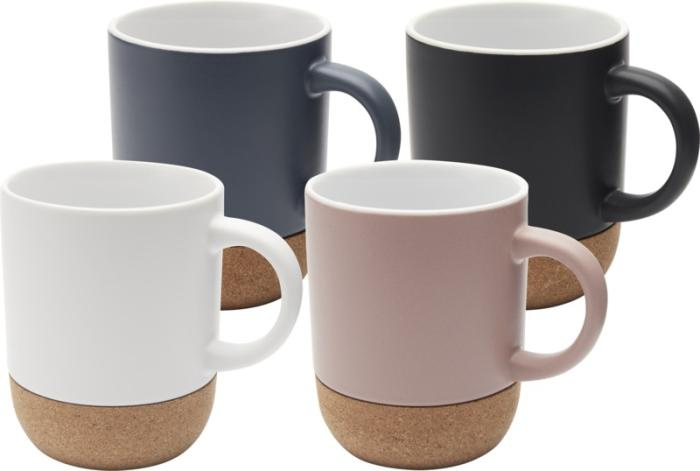 Logotrade Logogeschenke das Foto: Billie 300 ml Sublimation Keramiktasse mit Korkdetails