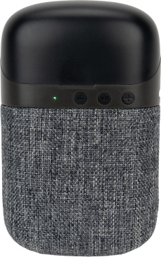 Logotrade werbemittel das Foto: Bluetooth-Lautsprecher HF01 mit integrierten Ohrhörern 2 in 1