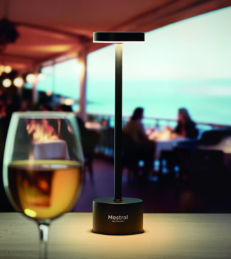 Logotrade Geschäftsgeschenke das Foto: USB-Tischlampe aus Aluminium