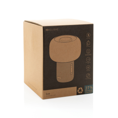 Logotrade Geschäftsgeschenke das Foto: Lux 10W Lautsprecherlampe aus RCS recyceltem Kunststoff