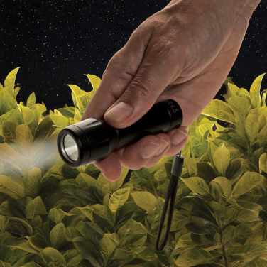 Logotrade werbemittel das Foto: Flara USB-aufladbare Taschenlampe aus RCS recyceltem ABS