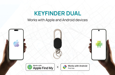 Logotrade Firmengeschenke das Foto: Keyfinder Dual Schlüsselanhänger mit weltweiter Ortung
