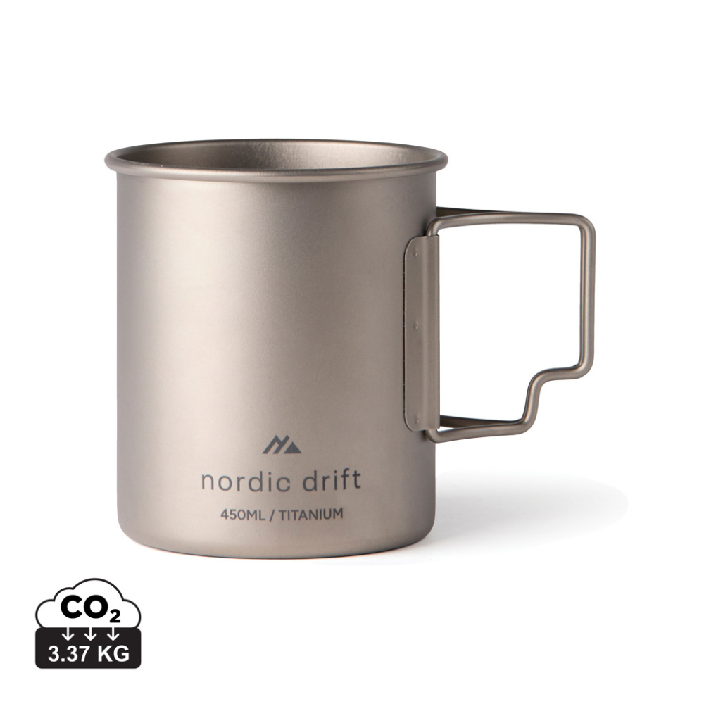 Logotrade Geschäftsgeschenke das Foto: Nordic Drift Trail Ultraleichte Titan-Becher 450ml
