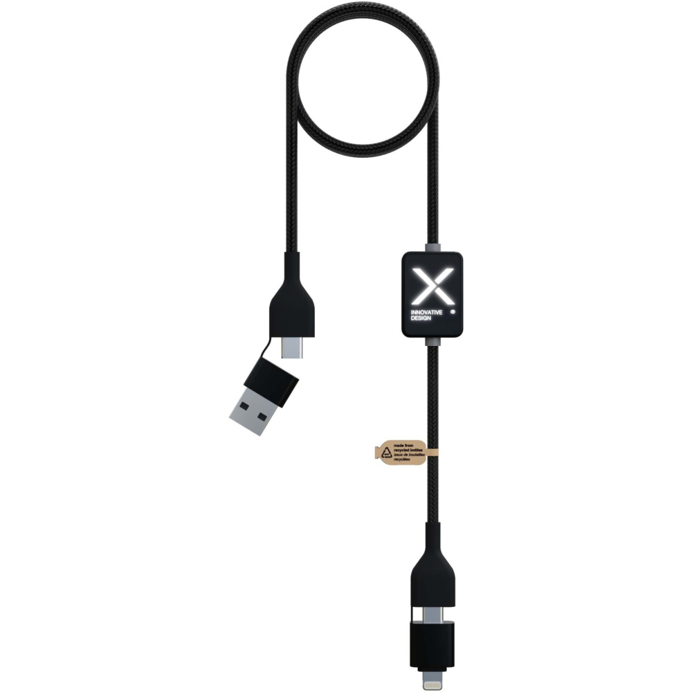 Logotrade Logogeschenke das Foto: SCX.design C32 60W Ladekabel mit Schalter und Leuchtlogo