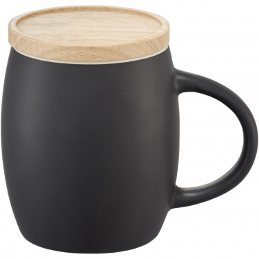 Logotrade promotional merchandise picture of: Hearth 400 ml ceramic mug with wooden coaster