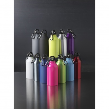 Logo trade corporate gift photo of: Oregon 400 ml matte water bottle with carabiner