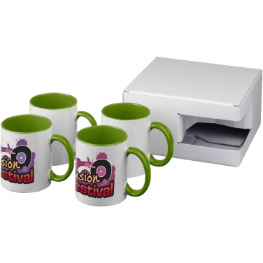 Logo trade promotional merchandise photo of: Ceramic sublimation mug 4-pieces gift set