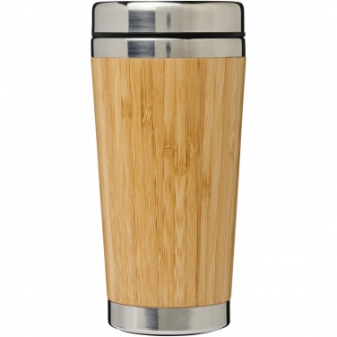 Logo trade business gift photo of: Bambus 450 ml tumbler with bamboo outer
