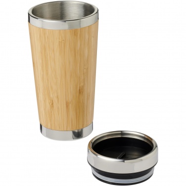 Logo trade promotional giveaway photo of: Bambus 450 ml tumbler with bamboo outer