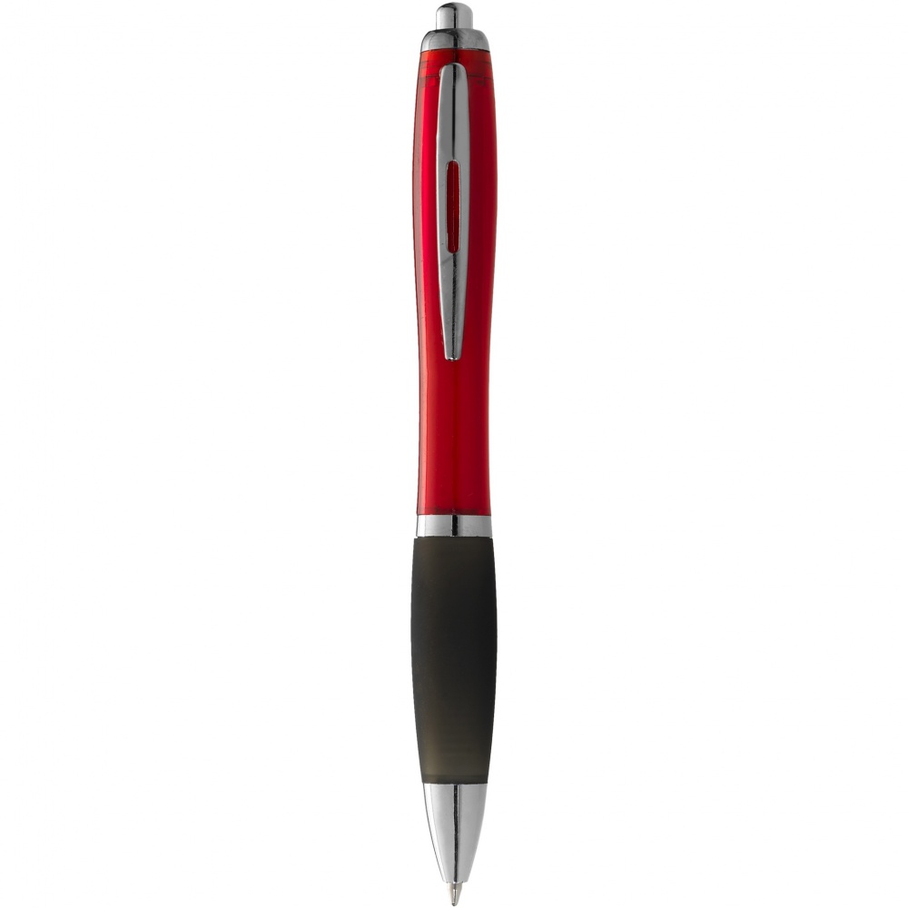 Logo trade promotional merchandise picture of: Nash ballpoint pen coloured barrel and black grip