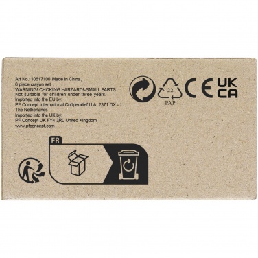 Logo trade advertising product photo of: Ayo 6-piece coloured crayon set