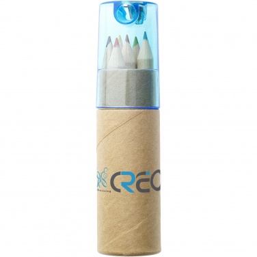 Logo trade promotional giveaways picture of: Kram 6-piece coloured pencil set