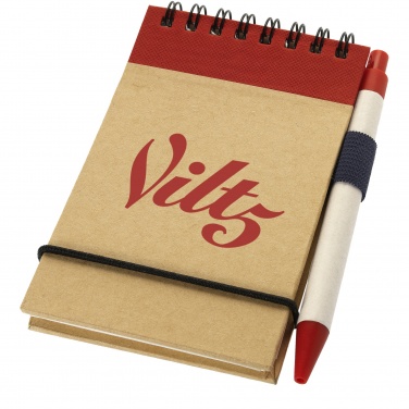 Logo trade promotional giveaways image of: Zuse A7 recycled jotter notepad with pen