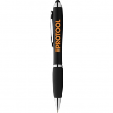 Logotrade promotional items photo of: Nash coloured stylus ballpoint pen with black grip