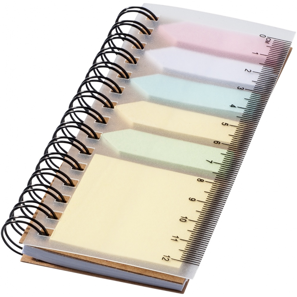 Logo trade promotional items picture of: Spinner spiral notebook with coloured sticky notes