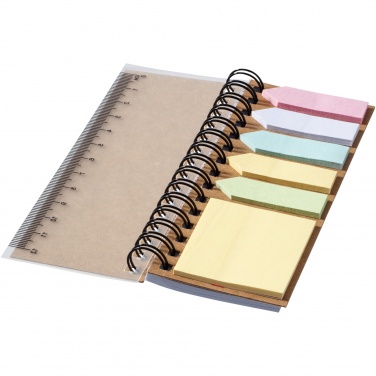 Logo trade promotional merchandise photo of: Spinner spiral notebook with coloured sticky notes