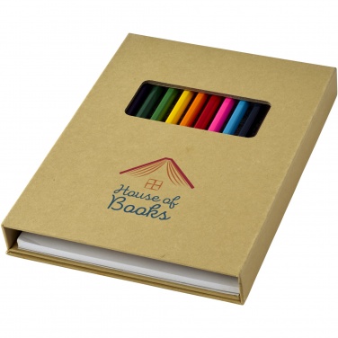 Logo trade business gifts image of: Pablo colouring set with drawing paper