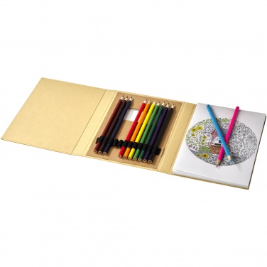 Logo trade corporate gifts image of: Pablo colouring set with drawing paper