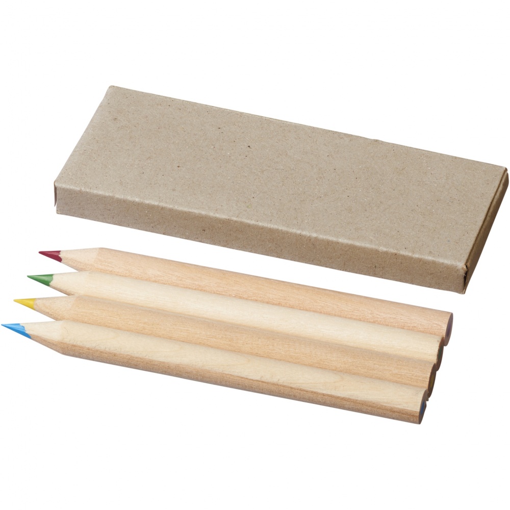 Logo trade promotional items image of: Tullik 4-piece coloured pencil set